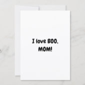 I Love BOO Mom Flat Feiertagskarte (Rückseite)