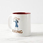 I Love Boxing  Zweifarbige Tasse (Vorderseite Links)