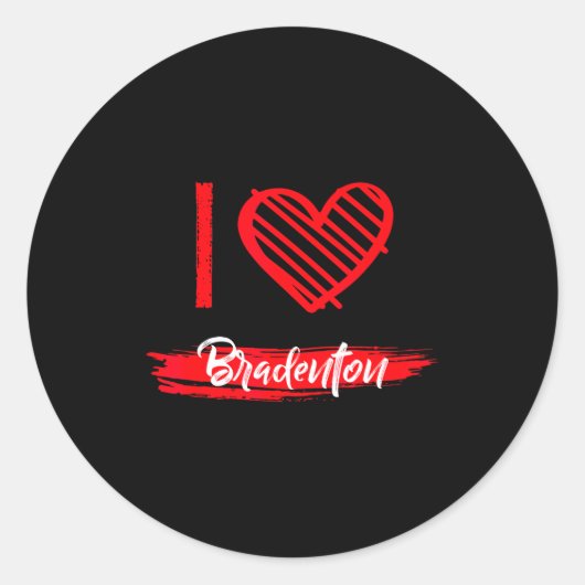 I Love Bradenton I Heart Bradenton Runder Aufkleber (Vorderseite)