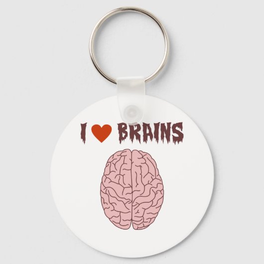 I Love Brains Schlüsselanhänger (Vorderseite)