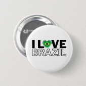 I LOVE BRAZIL - For real Brazilians! Button (Vorne & Hinten)