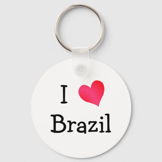 I Love Brazil Schlüsselanhänger (Vorderseite)