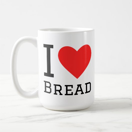 I love bread square sticker kaffeetasse (Links)