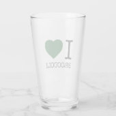 I LOVE BROCCOLI GLAS (Rückseite)