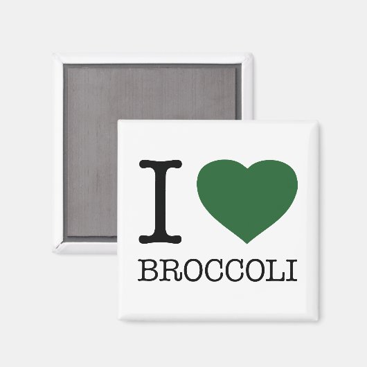 I LOVE BROCCOLI MAGNET (Vorderseite/Rückseite)