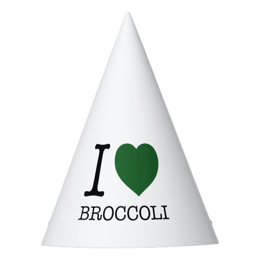 I LOVE BROCCOLI PARTYHÜTCHEN (Vorderseite)
