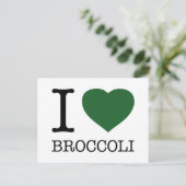 I LOVE BROCCOLI POSTKARTE (Stehend Vorderseite)