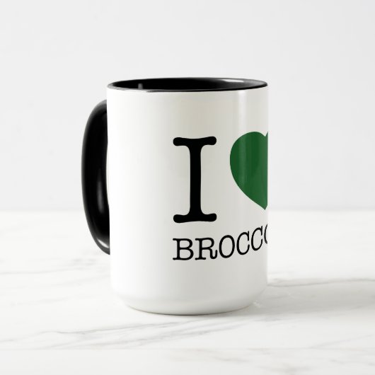 I LOVE BROCCOLI TASSE (Vorderseite Links)