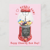 I Love Bubble Gum  Postkarte (Vorderseite)