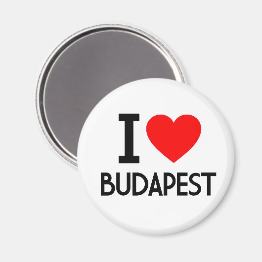 I Love Budapest Magnet (Vorderseite/Rückseite)