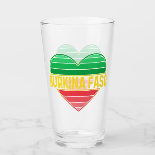 I Love Burkina Faso, Heart Burkinabè Glas (Vorderseite)
