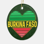 I Love Burkina Faso, Heart Burkinabè Keramik Ornament (Links)