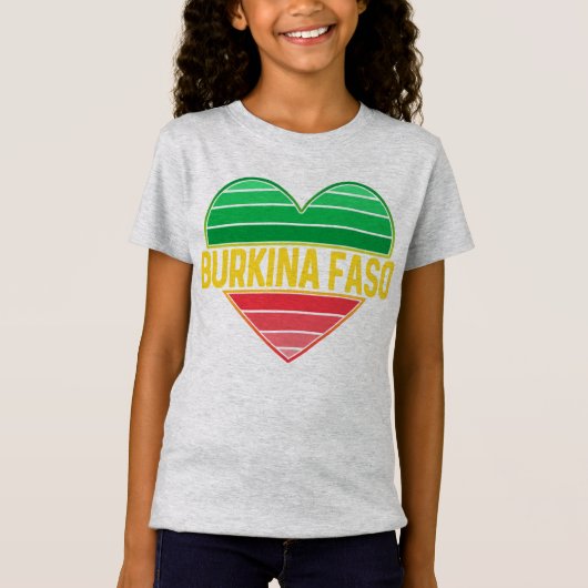I Love Burkina Faso, Heart Burkinabè T-Shirt (Vorderseite)