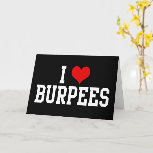 I Love Burpees Karte (Gelbe Blume)
