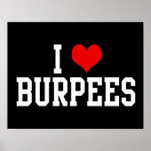 I Love Burpees Poster (Vorne)