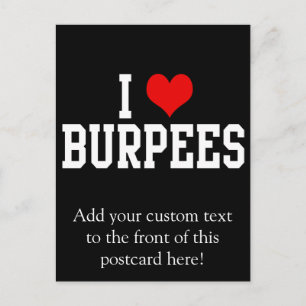 I Love Burpees Postkarte