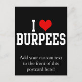 I Love Burpees Postkarte (Vorderseite)