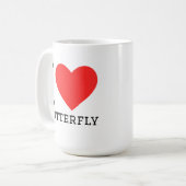 I love butterfly kaffeetasse (Vorderseite Links)