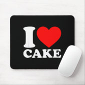 I Love Cake Shirt I Heart Cake Food Lover I Love C Mousepad (Mit Mouse)