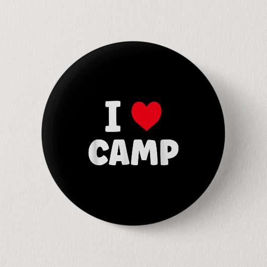 I Love Camp Summer Camp Glamping  Button (Vorderseite)