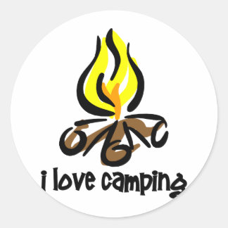 i love camping runder aufkleber