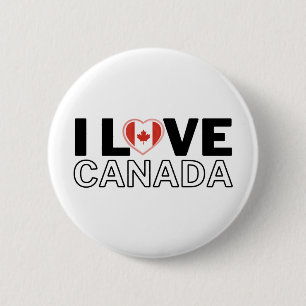 I LOVE CANADA - For real Canadians! Button