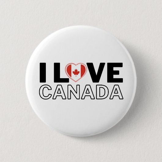 I LOVE CANADA - For real Canadians! Button (Vorderseite)