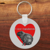 I Love Capybaras Keychain Schlüsselanhänger (Vorderseite)