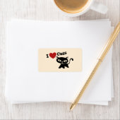 I Love Cat Adressaufkleber (Insitu)