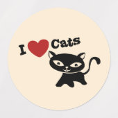 I Love Cat Etiketten (Design 1)