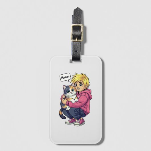 I love cat gepäckanhänger (Vorderseite Vertikal)