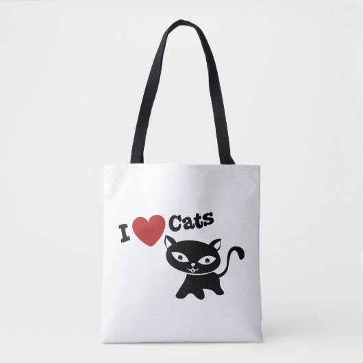 I Love Cat Tasche (Vorderseite)