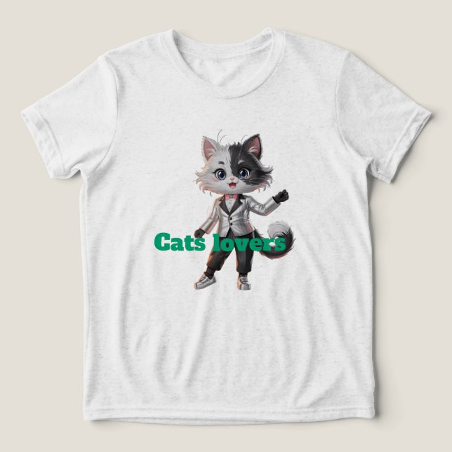 I love cat Tri-Blend shirt (Design Vorderseite)