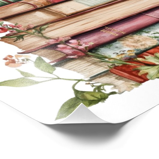 I Love Cats and Books Fotodruck (Ecke)