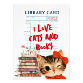 I Love Cats and Books Fotodruck (Vorne)