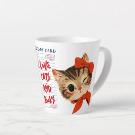 I Love Cats and Books Milchtasse