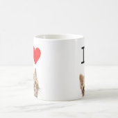 I Love Cats Custom Photo Mug  Kaffeetasse (Mittel)