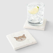 I love cats duvet cover steinuntersetzer (Seitenansicht)