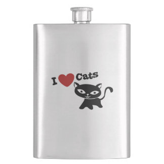 I love cats flachmann