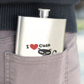 I love cats flachmann (Beispiel)