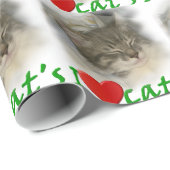 I love cats / ich liebe Katzen Geschenkpapier (Rolleneckpunkt)