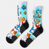 I LOVE CATS SOCKEN (Links)
