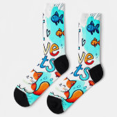 I LOVE CATS SOCKEN (Linkes Detail)
