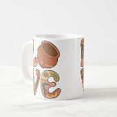 I Love Ceramics And Pottery Love Kaffeetasse (Vorderseite Links)