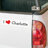 I Love Charlotte Bumper Sticker Autoaufkleber (Auf Lkw)