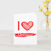 I Love Cheboygan I Heart Cheboygan Karte (Gelbe Blume)