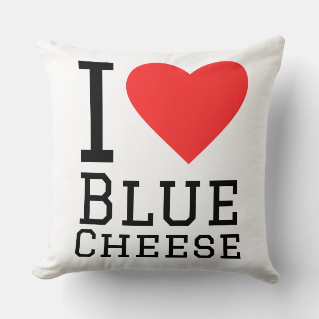 I love cheese blue kissen (Vorderseite)