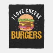I Love Cheese Burgers, Hamburger Fleecedecke (Vorderseite)