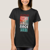 I love chess since 1982 T-Shirt (Vorderseite)