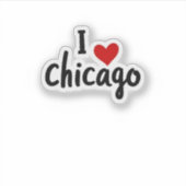 I love Chicago Aufkleber (Vorderseite)